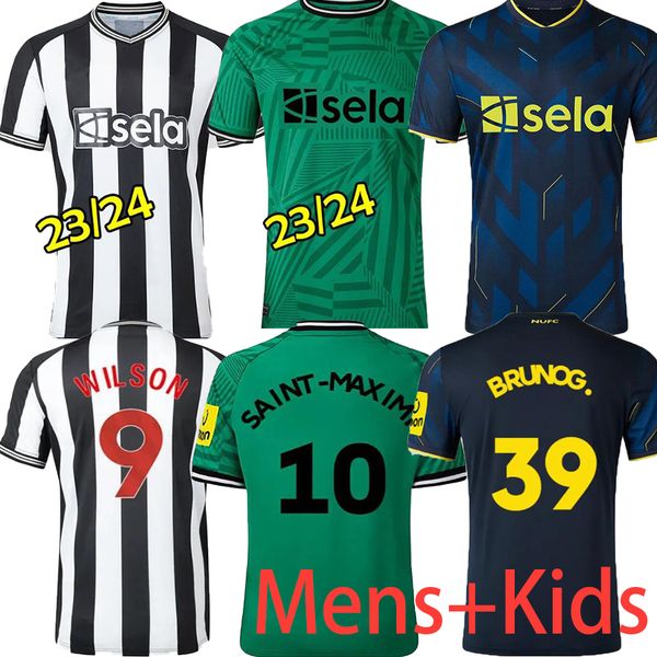 

23/24 newcastles 130th soccer jerseys 130 years bruno g. joelinton isak 2023 2024 nufc fans player version united maximin wilson almiron foo, Black;yellow