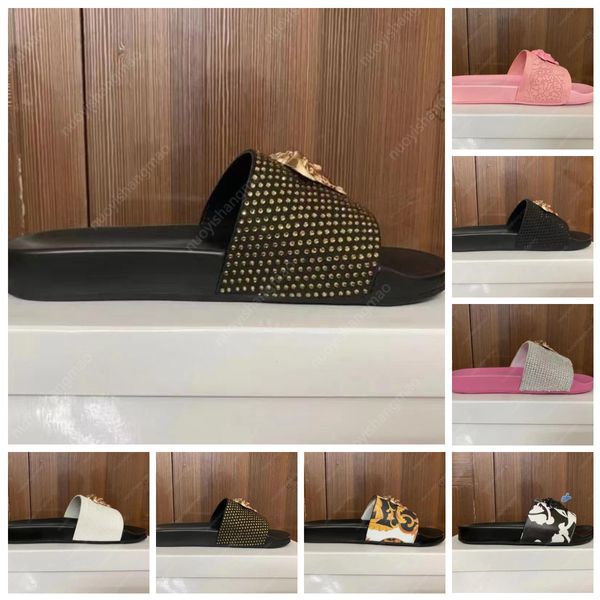 

designer sandals sandal designer slides men women slippers slide pink white rose red printed flat bottomed for outdoor wear versatile for ho, Black