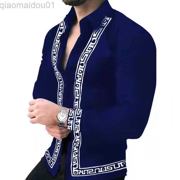 

men's casual shirts 2023 spring summer new men clothing retro trend shirt casual fashion printed cardigan men's short sleeve slim, White;black