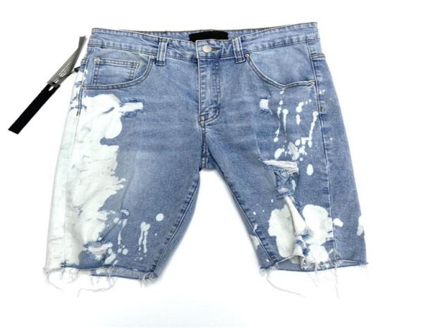 

latest listing summer mens jeans short length denim pants fashion ripped casual washed homme hip hop pant breathable trousers male7758508, Blue