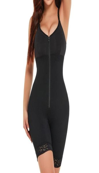 

women039s shapers fajas colombianas full body shapewear femme knee length bodyshaper compression garment gaine amincissante1276340, Black;white