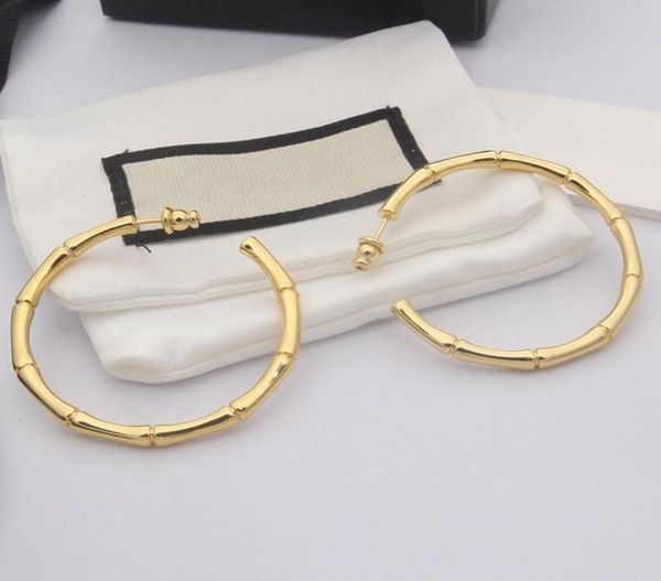 

bamboo joint hoops 45cm large hoop gold earrings0123458705832, Golden;silver