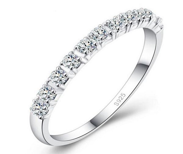 

omhxzj whole band ring european fashion woman girl party wedding gift 9 colors slim s925 sterling silver ring rr3031568318