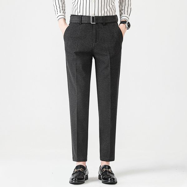 

men's pants 2023 winter and autumn mens casual cotton fashion male ankle length 230720, Black