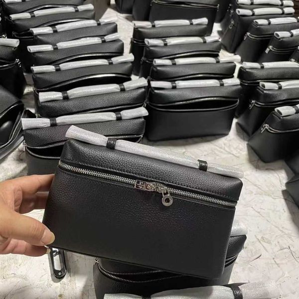 

loro * lp bag l19 lunch box bag gigi same style piana fashion simple cowhide handbag one shoulder crossbody bag