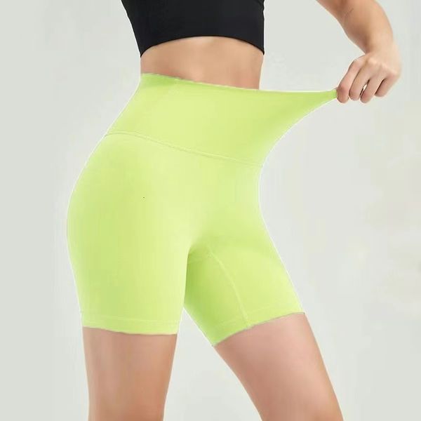 

women's shorts solid color high waist yoga short leg cycling soft women fitness sport short compression comprehensive training jog squa, White;black