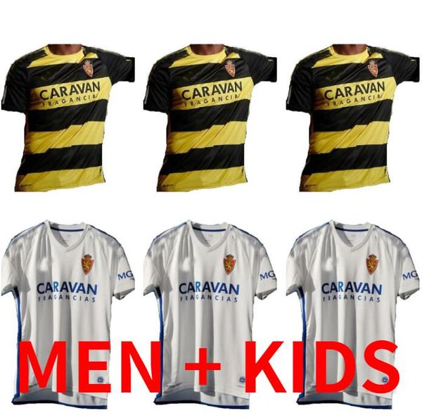 

23 24 real zaragoza fran gamez soccer jerseys zapater 2023 2024 jersey pombo shinji kagawa football shirts guti javi ros kids . suarez cami, Black;yellow