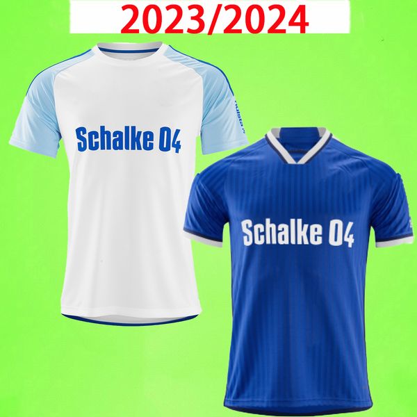 

2023 2024 schalke 04 soccer jerseys home ouwejan palsson lode latza terodde zalazar bulter lee flick pieringer drexler thiaw 23 24 home away, Black;yellow