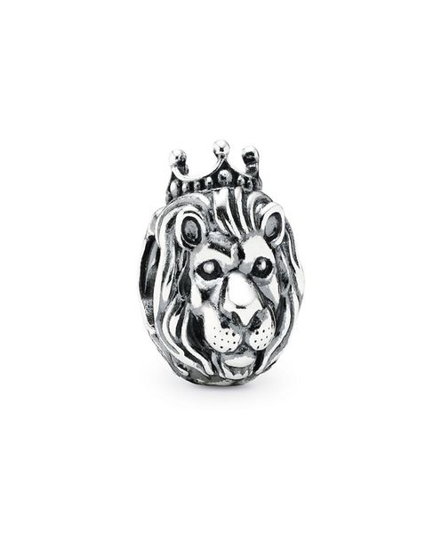 

authentic ale 925 sterling silver lion head silver charm fit charmes bracelets fashion designer charms beads for diy jewe3950341, Black