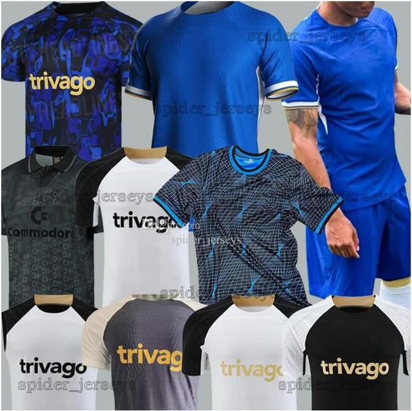 

2023 2024 cfc soccer jerseys new retro collection enzo sterling t. silva cucurella mudryk chilwell ziyech james broja 23 24 sterling vest fo, Black;yellow