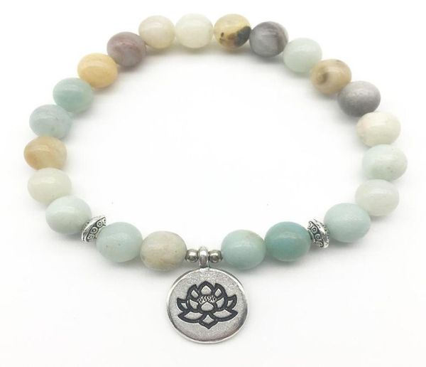 

sn1228 new 2018 womens bracelet trendy natural amazonite yoga bracelet balance bracelet gift for her5431118, Black