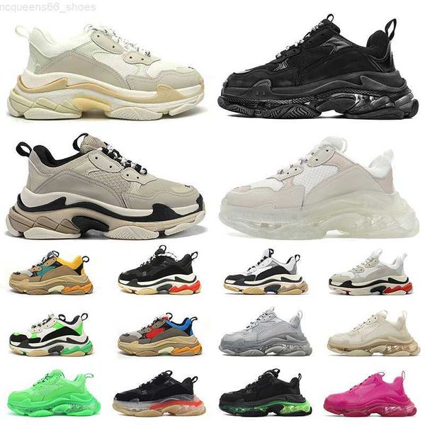 

fashion casual shoes triple s men women platform trainers black white green teal blue bred pink mens outdoor sport sneakers