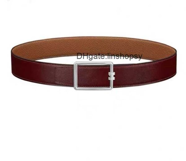 

fashion leather men's belt luxury belt for woman genuine classic gold and silver h designer buckle belt 3.2/3.8cm he0389 8vb3