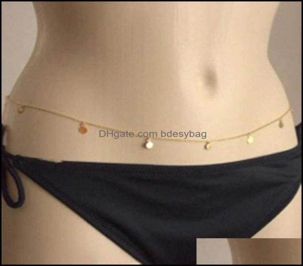 

pendant necklaces pendants jewelry necklacesversatile bikini body chain super flash gold sequin waist drop delivery 2021 mv5271398, Silver