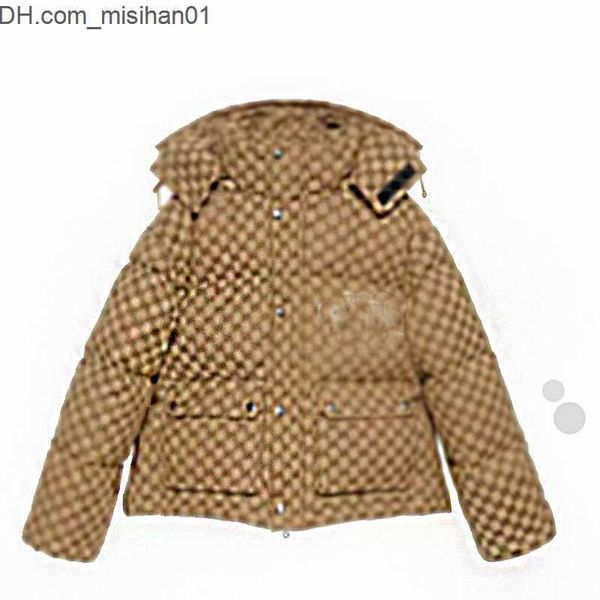 

men's down parkas mens down jackets parka womens brown puffer jacket hooded veste clothing outdoor winter warm thickened zipper z230731, Black