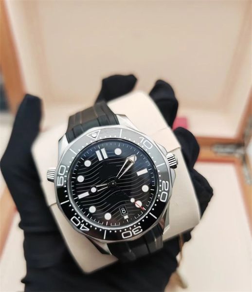 

diver 300m montre men 007 designer watch rubber strap popular james bond wristwatch fashion plated rose gold lady watches ceramics bezel dh0, Slivery;brown