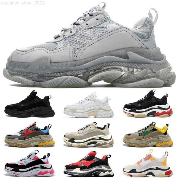 

triple s mens womens designer casual dad shoes plate-forme sneakers black 17fw luxury tennis shoe trainers men women outdoors