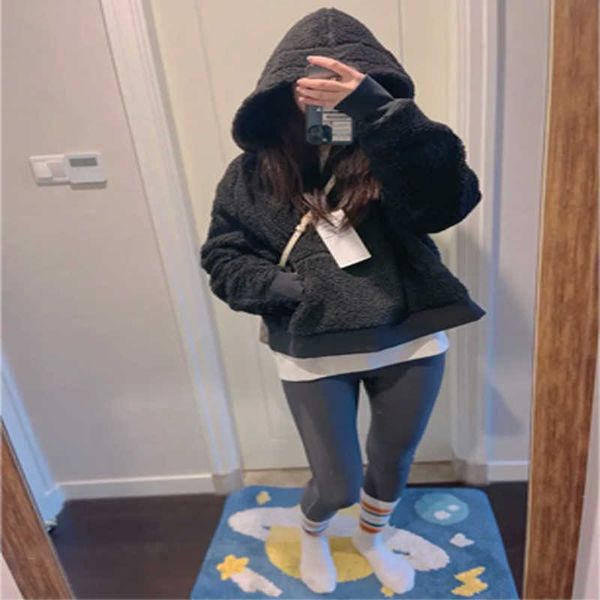 

herfst winter vrouwen oversized parka nieuwe kasjmier verdikking jas beide zijden lam wol katoen bovenkleding lange mouwen reversi