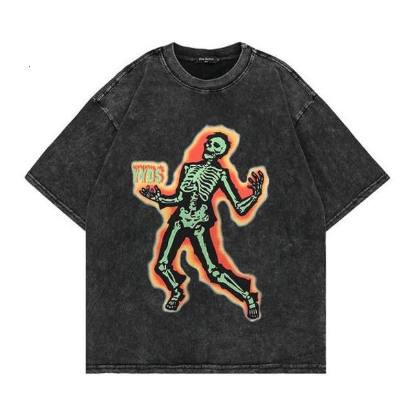 

women's tshirt 2023 y2k summer leisure going out shopping short sleeve anime style skull tshirt men's and comfortable 230720, White