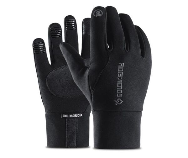

new outdoor sports full finger gloves riding motorbike motorcycle gloves breathable men waterproof touch screen glove5463719, Black