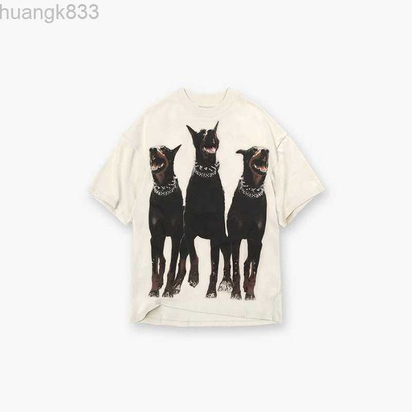 

22ss men's t shirt high street tee spring summer fashion oversized skateboard men women tshirt, White;black