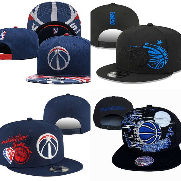 

2022-2023 snapbacks orlando''magic''caps hat washington''wizards''basketball hats adjustable fit hat, Black;white