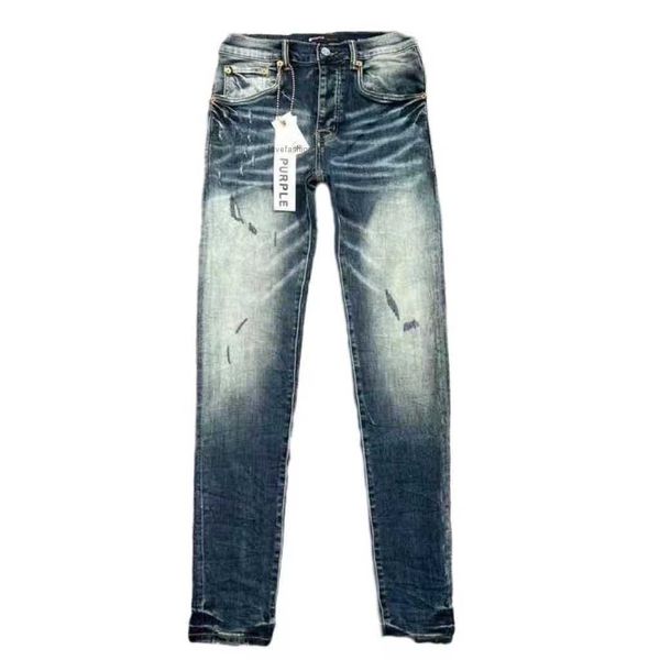 

purple jeans designer retro pantalones brand denimmen's designer anti slim fit casual fashiion true559, Blue