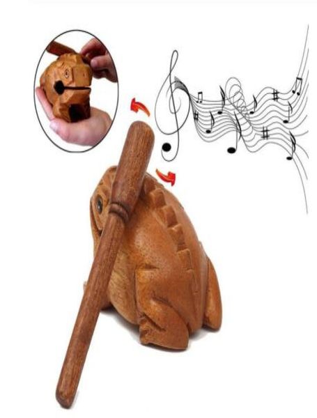 

wooden lucky frog toy animal money frog clackers kids musical instrument percussion toy gift children toys8198141