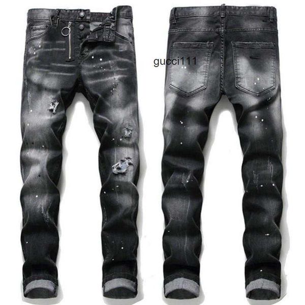 

panelled d2 dsq washed dsquare 2 denim jeans mens rips pants stretch black motocycle jeans fashion slim fit hip hop trousers slim-fit elasti, Blue