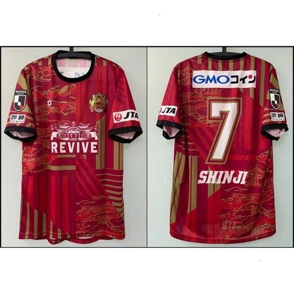 

mens tshirts fc ryukyu j2 league 3d tshirt casual loose wine red sweater sport short sleeve wear 230720, White;black