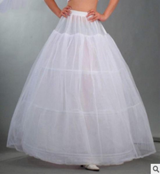 

whole2015 new underskirt 3 hoop ball gown bone full crinoline petticoats for wedding dress skirt accessories slip in3072659, White