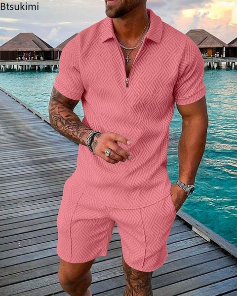 

men's tracksuits fashion men casual set streetwear 3d digital printing short sleeve polo shirt shorts summer harajuku sportswear mens c, Gray