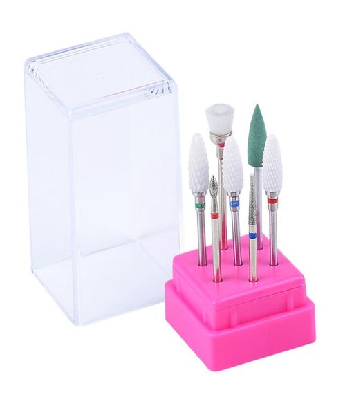 

7x carbide cuticle clean nail files drill bit set manicure sanding art bits3606704