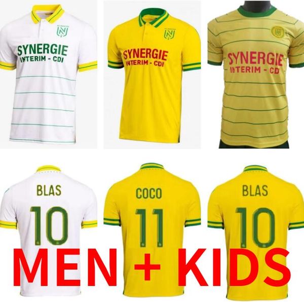 

2023 2024 maillots fc nantes etoile soccer jerseys 80th anniversary 23 24 re-edition girotto coulibaly blas kolo muani simon football shirt, Black;yellow