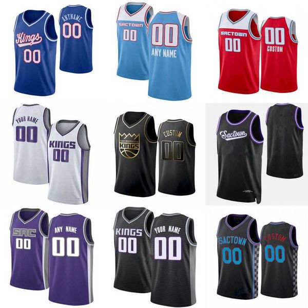 

75th custom mens womens sacramento''kings''24 buddy hield de'aaron 5 fox 40 harrison barnes 35 marvin bagley iii ba, Black;red