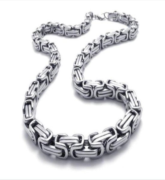 

20 40 inches selling 8mm wide silver byzantine chain stainless steel jewelry mens necklace pick lenght ship9461700