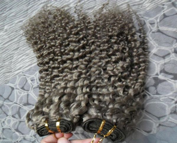

grey hair weave brazilian hair weave bundles 200g brazilian kinky curly virgin gray curly weave human hair 2pcs4139658, Black