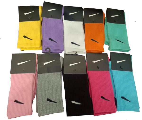 

wholesale designer socks men's women stockings pure cotton 10 colors sport sockings letter nk print, Black