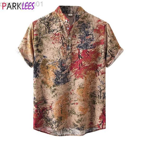 

men's casual shirts mens floral beach tropical hawaiian shirt short sleeve half placket collar hawaiian shirts men casual holiday vacat, White;black