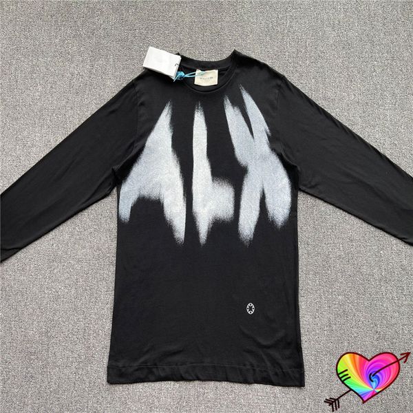 

mens tshirts black 1017 alyx 9sm shadow tshirt 1 long sleeve tee high street circular graphic 230720, White;black