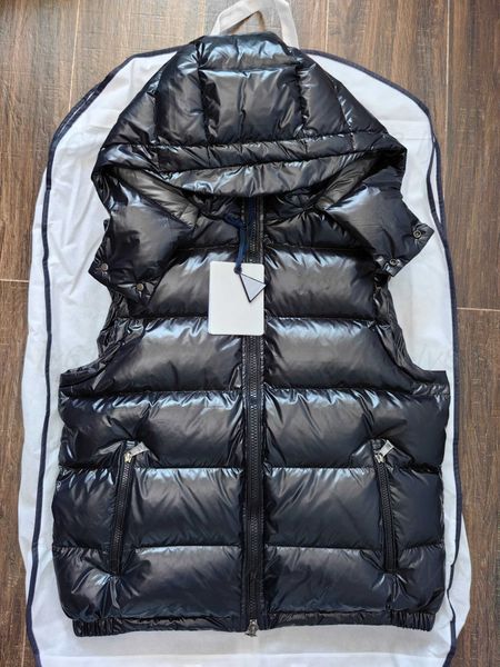 

winter sweat puffer jacket mens designer vest fashion slim short collar hooded warm white duck downs undershirt jacket cardigan down tanks, Black;white
