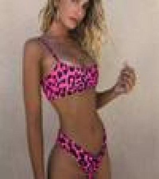 

16 color european and american new leopard swimwear printed bikini split swimsuit brazilian pants4398411