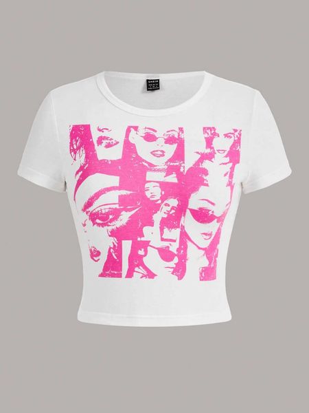 

men's fashion con figure graphic, White;black
