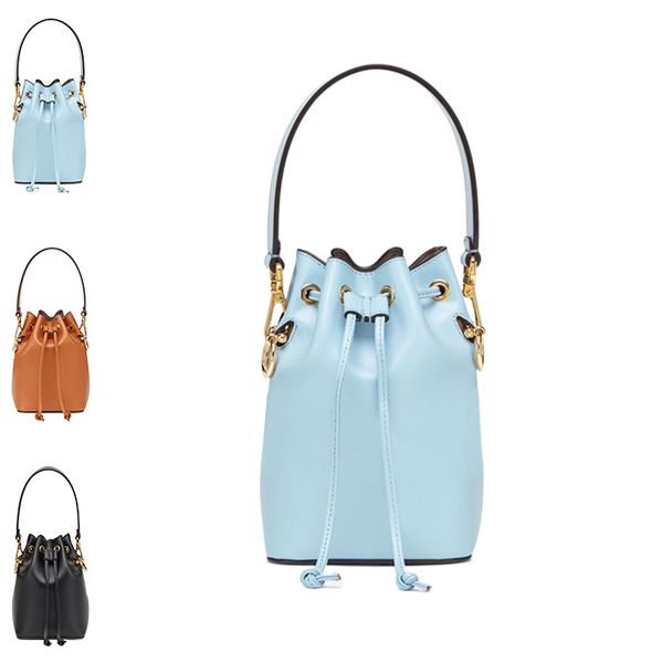

luxury designers genuine leather mini bucket bag men cross body embossing small handbag tote woman drawstring bag wallets shoulder string pu