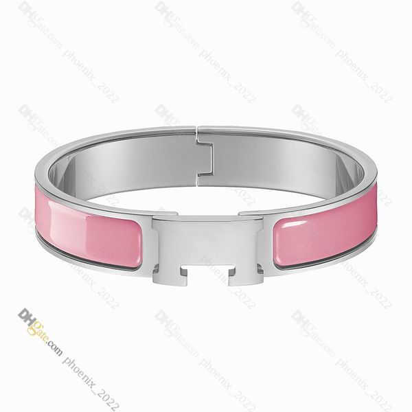 

designer bracelet for women classic letter h bracelet titanium steel & enamel bracelets gold-plated never fading non-allergic,silver bracele, Black