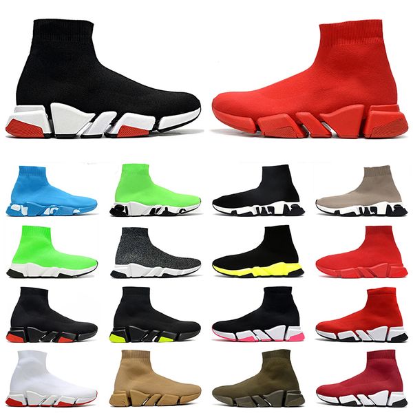 

r speed sock 2.0 casual shoes runner trainer socks 1.0 sneakers luxury women men black fashion speeds sneaker platform stretch knit paris tr