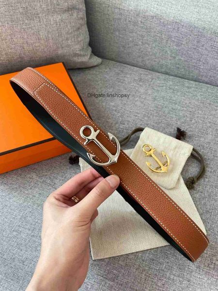 

mens designer belt luxury womens waist for man woman fashion casual double gold letter buckle black genuine leather belts he096 a76f, Silver