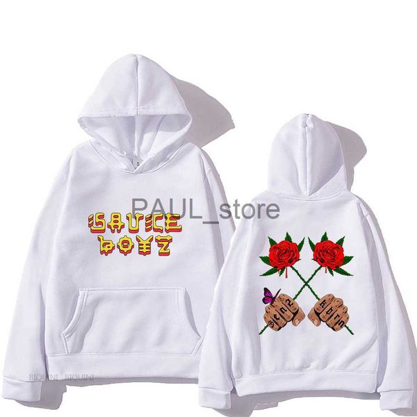

men's hoodies sweatshirts eladio carrion sauce boyz monarca graphic anime hoodies fashion manga sweatshirt men/women clothes fleece hig, Black