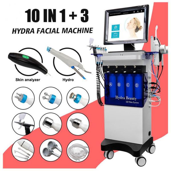 

diamond microdermabrasion hydro oxygen jet 14 in 1 aqua peeling hydro facial water jet facial care machines skin analysis pigment removal wh
