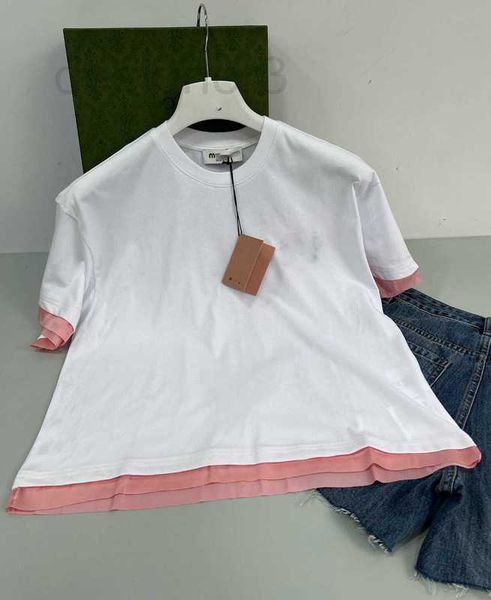 

women's t-shirt designer 2023 summer new girls' fresh, sweet, cute, age reducing patch embroidery letter short sleeve t-shirt 8to4, White